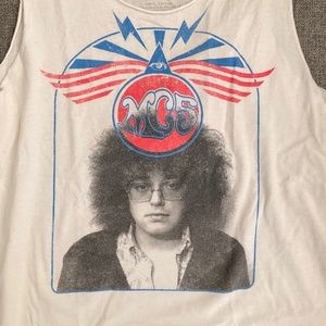 MC5 white tank top, Fits size Small